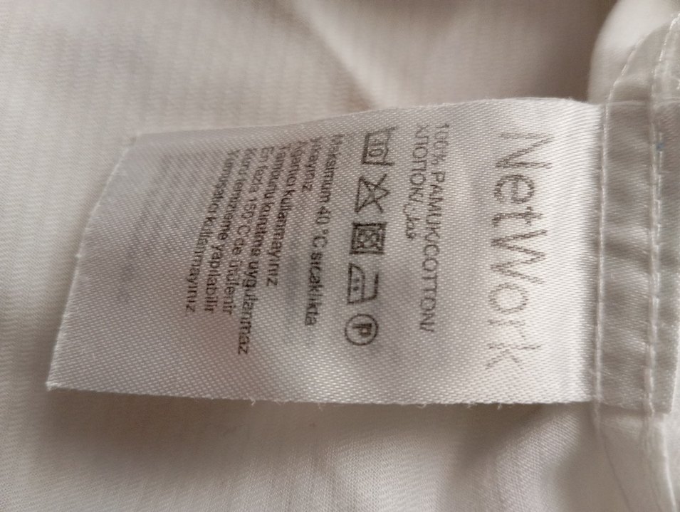 Düğmeli Beyaz Erkek Pamuk Gömlek - Görsel 4