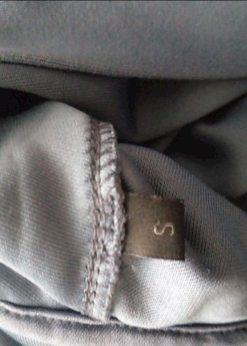 Kadın Mavi V Yaka Kısa Kollu Sweatshirt - Görsel 4