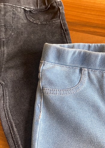 9-12 Ay Beden H&M 3lü denim pantolon set