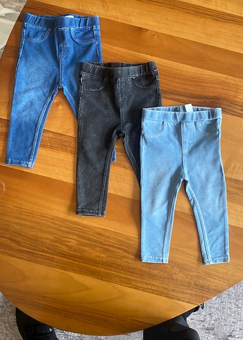 H&M 3lü denim pantolon set