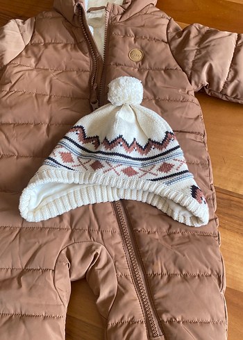 Kahverengi Örme Bebek Tulumu - Görsel 3