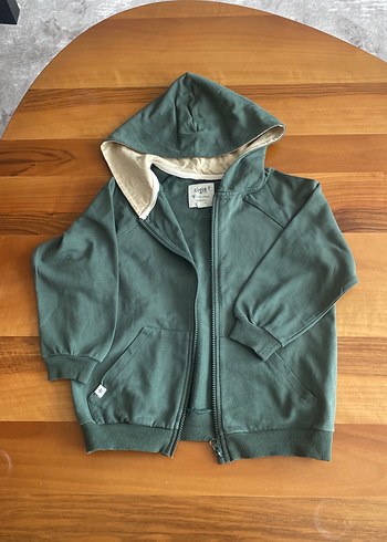 Kapüşonlu Fermuarlı Erkek Çocuk Sweatshirt