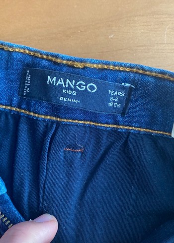 Mango Kids Kadın Lacivert Bol Kesim Kot Pantolon