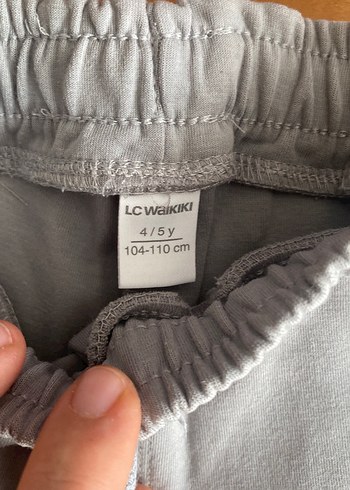 4 Yaş Beden Gri Kız Denim Rahat Kesim Eşofman Altı