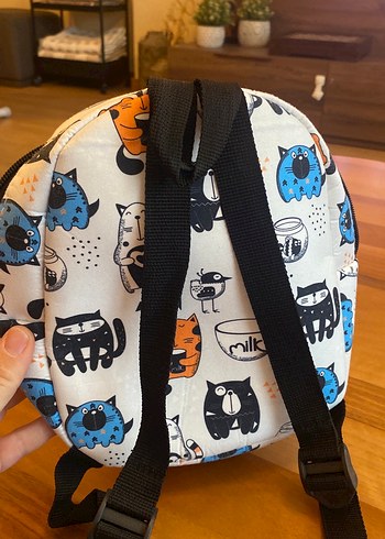 Gri Kedi Desenli Kedi Aksesuar Çantası - Görsel 2