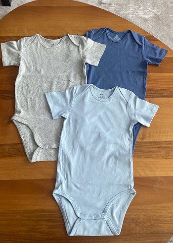 Pamuklu Kısa Kollu Bebek Body Seti - 3'lü