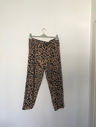 Leopar desenli kumaş pantolon