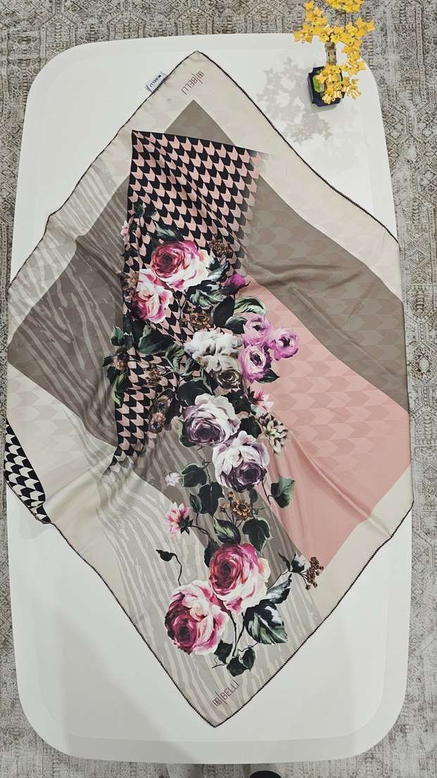 Armine Belli twil ipek eşarp - Görsel 2