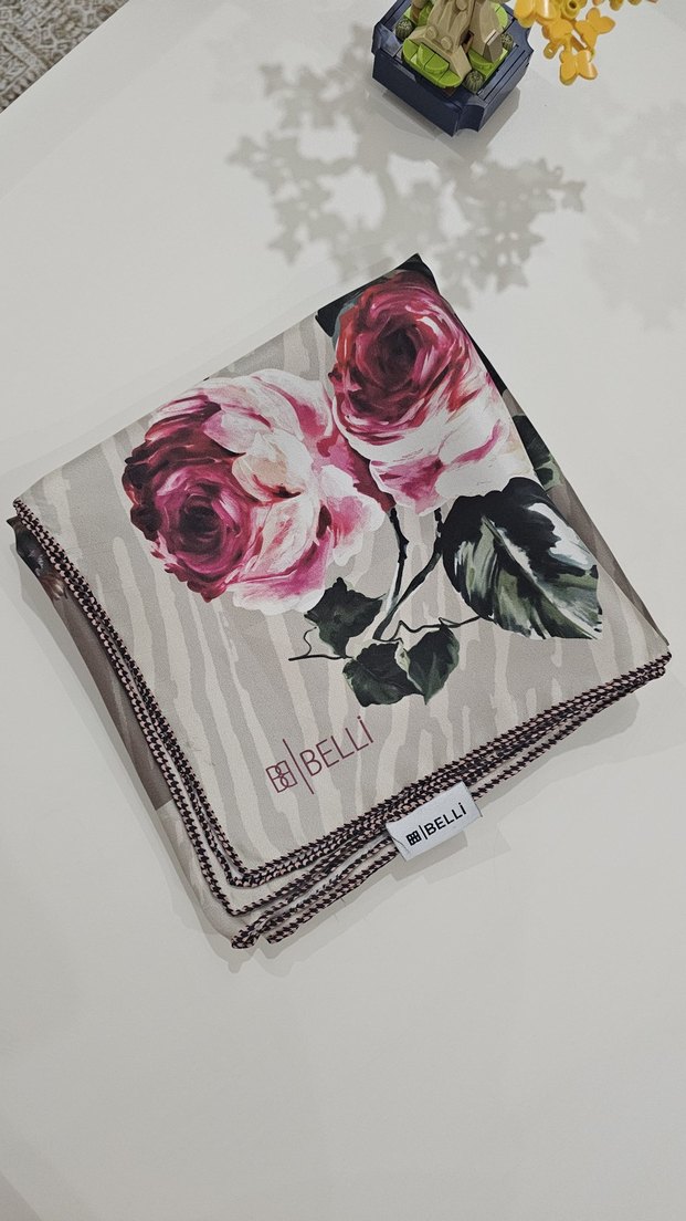 Armine Belli twil ipek eşarp - Görsel 4