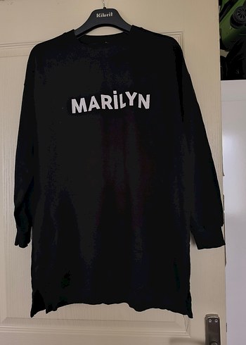 Kadın Siyah Baskılı Uzun Kollu Sweatshirt - Görsel 2