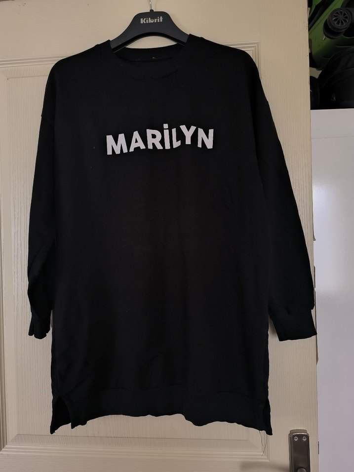 Kadın Siyah Baskılı Uzun Kollu Sweatshirt - Görsel 2