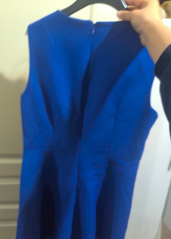 Mavi Kolsuz Midi Elbise - Görsel 3