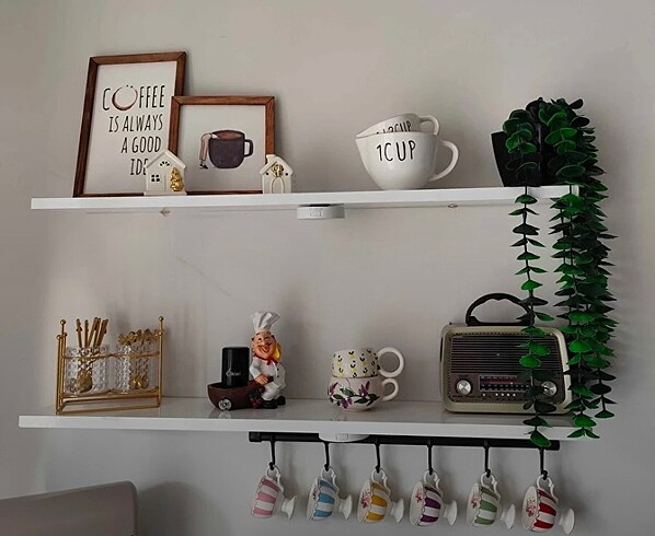 90x15 gizli monte duvar rafı
