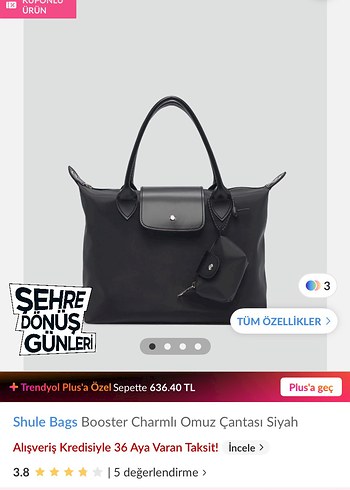 Diğer Charmlı Siyah Deri Kadın Omuz Çantası