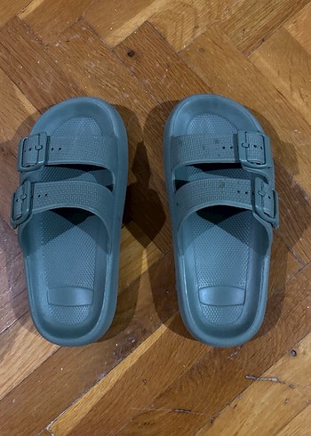 Gri Erkek Terlikler, Tokalı, Kauçuk - Görsel 3