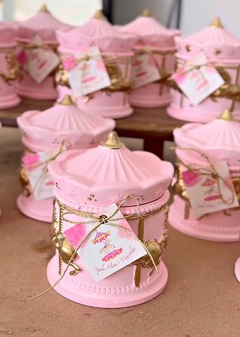 Pembe Seramik Kutu Hediyelik