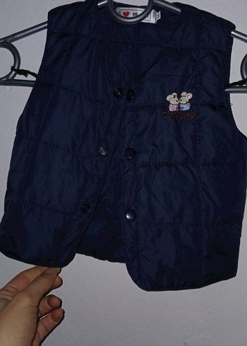 Düğmeli Çocuk Lacivert Yelek - Görsel 2