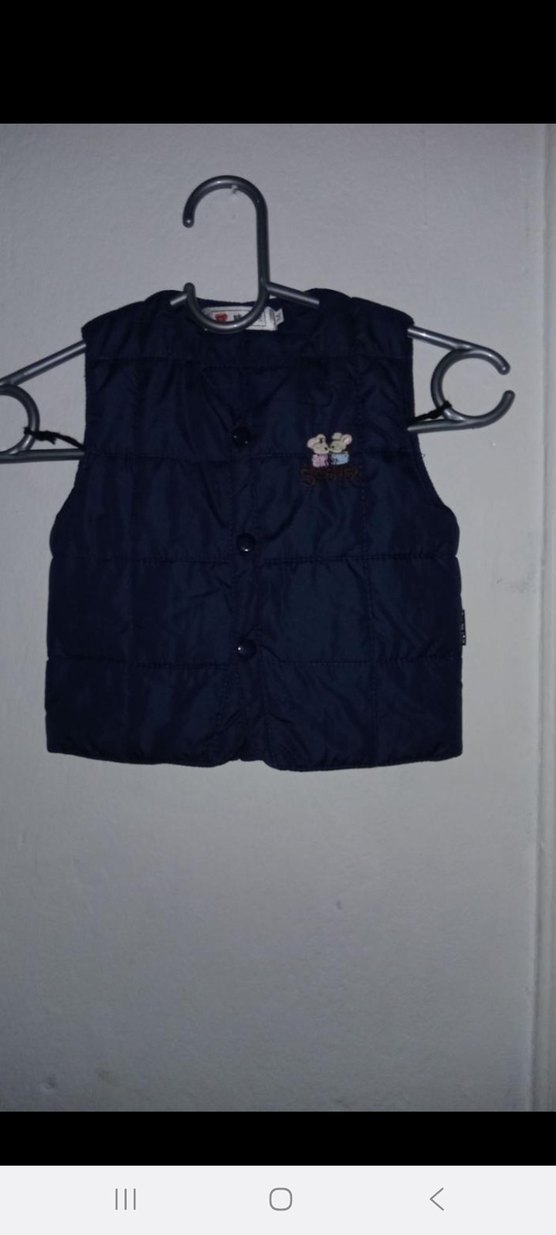 Düğmeli Çocuk Lacivert Yelek - Görsel 4