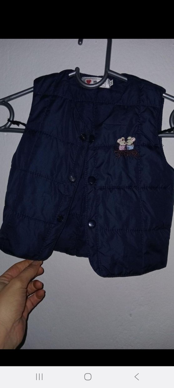 Düğmeli Çocuk Lacivert Yelek - Görsel 2