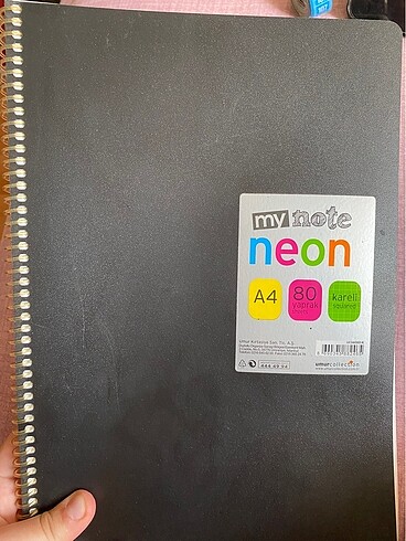  mynote spiralli 80 yaprak kareli defter