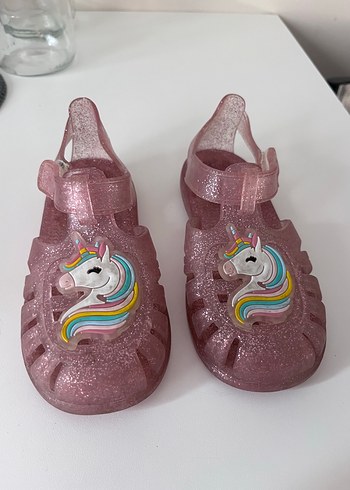 Pembe Unicorn Kız sandalet