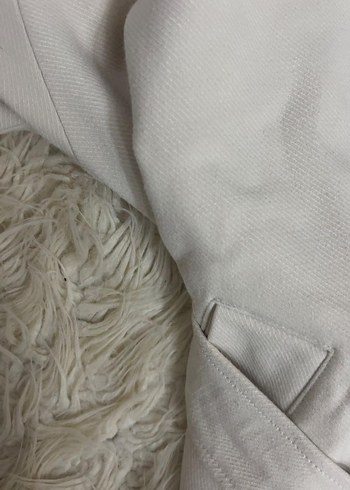 Kadın Beyaz Uzun Kemerli Palto - Görsel 2