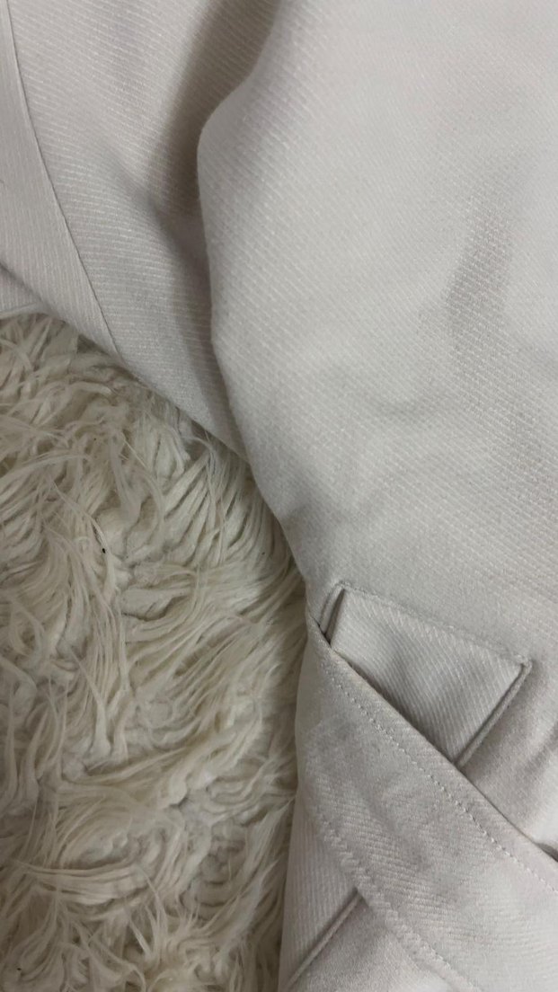 Kadın Beyaz Uzun Kemerli Palto - Görsel 2