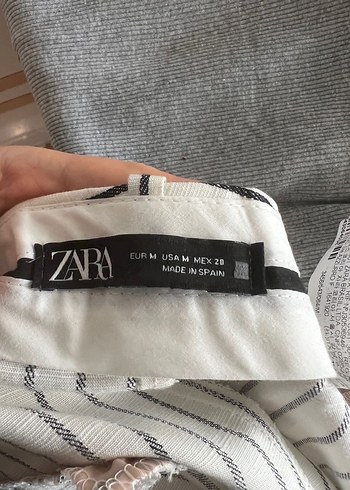 Çizgi Desenli keten Kadın Takım - Görsel 8