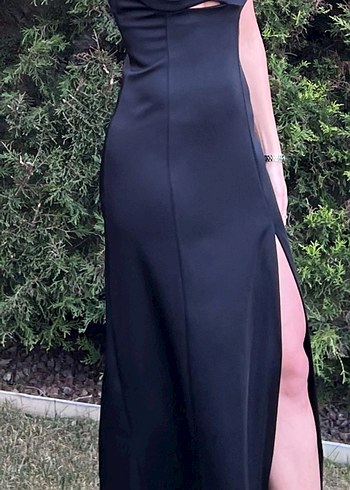 Siyah Uzun Kadın Elbise - Görsel 2