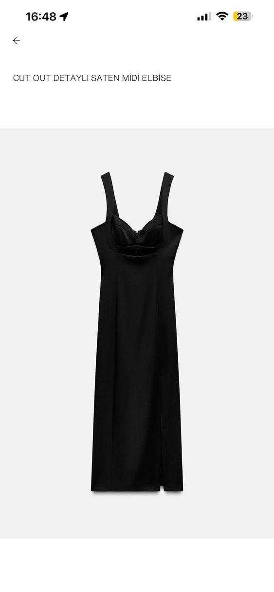 Siyah Uzun Kadın Elbise - Görsel 3