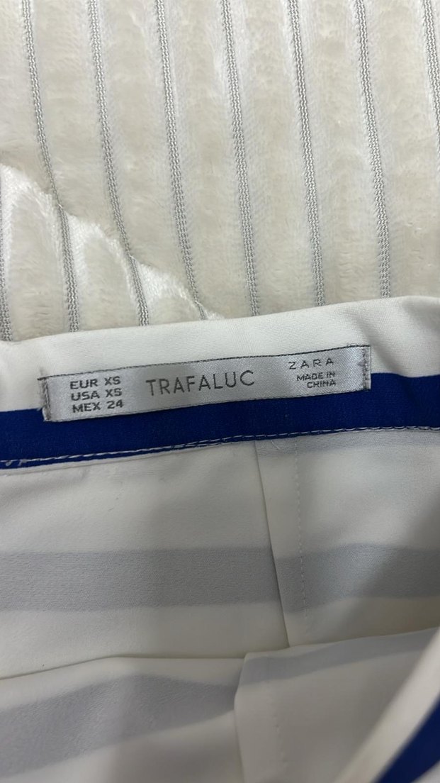 Mavi Çizgili Pilili Midi Hamile Eteği - Görsel 2