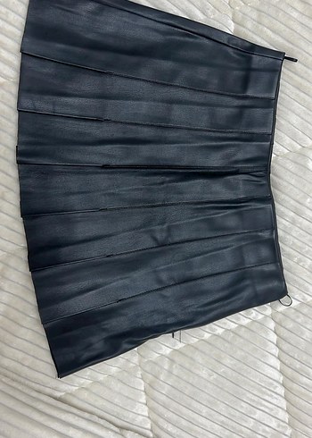 Siyah Pliseli Midi Kadın Etek - Görsel 4
