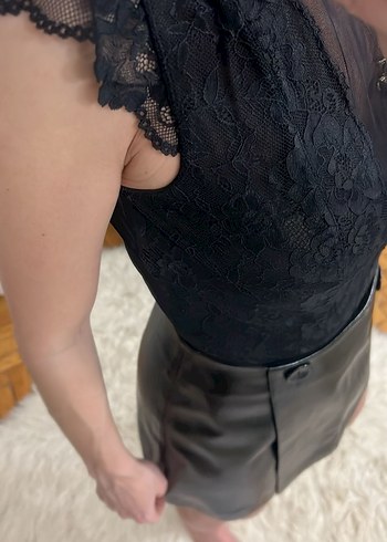 Siyah Dantelli Midi Gotik Kadın İç Giyim - Görsel 3