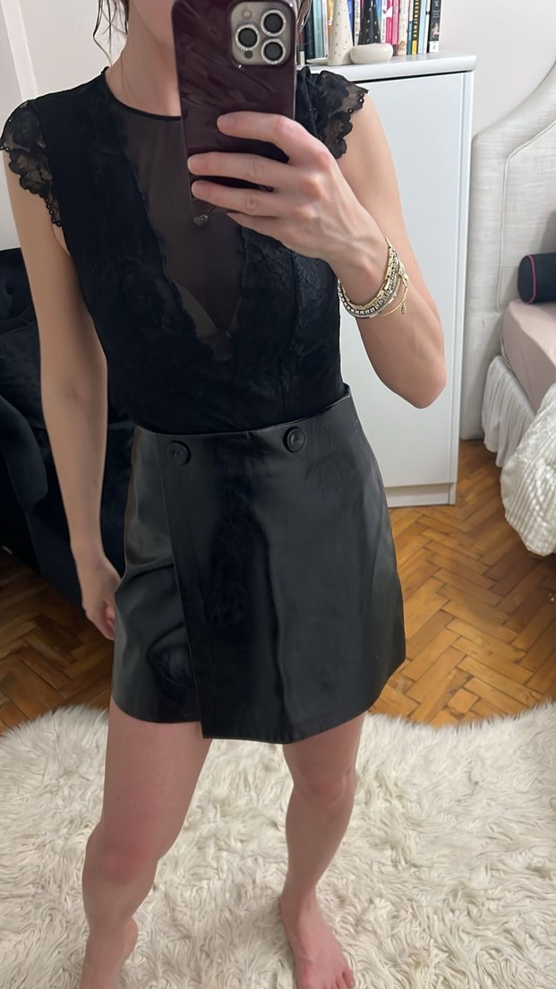 Siyah Dantelli Midi Gotik Kadın İç Giyim - Görsel 4