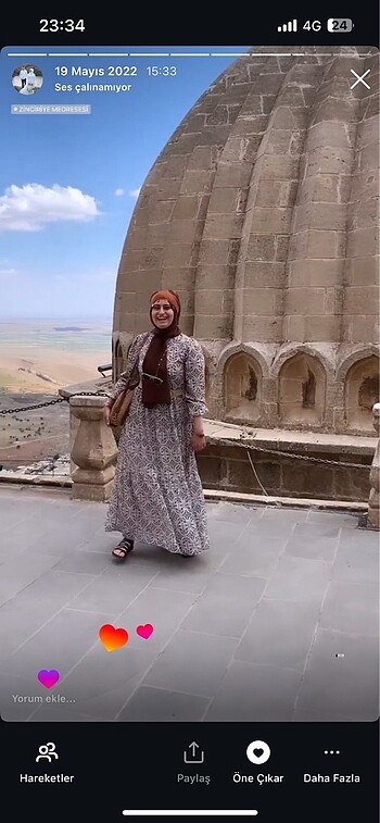 40 Beden Desenli elbise