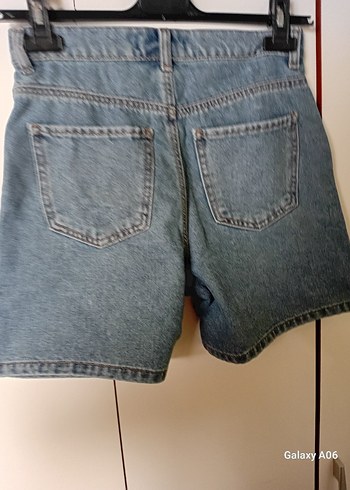 Bol Kesim Mini Kadın Denim Şort - Görsel 2