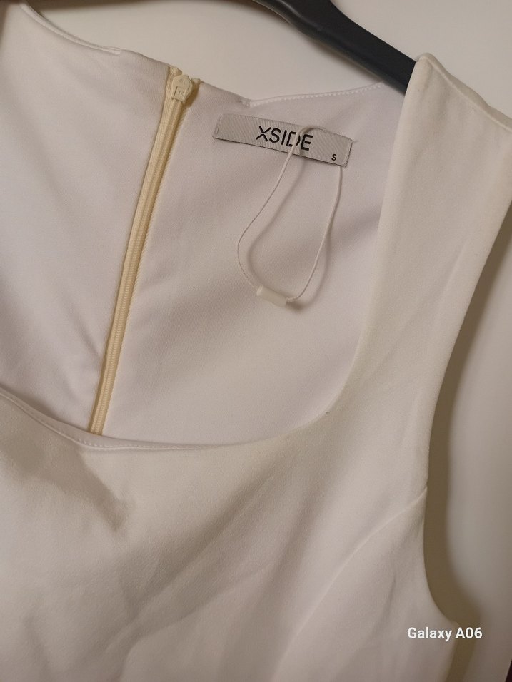 Beyaz Midi Elbise - Görsel 3