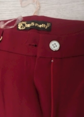 Diğer Bordo Kadın Kumaş Pantolon