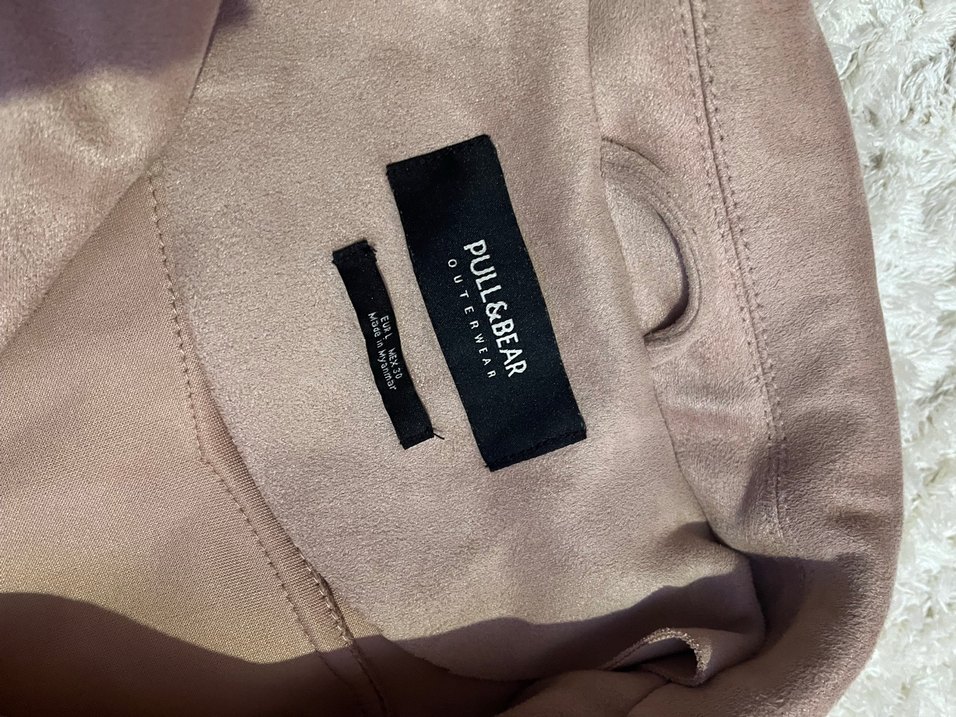 Pull And Bear Süet Kadın  Ceket Fermuarlı - Görsel 4