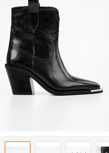 Shoeberry Siyah Parlak Deri Kadın Topuklu Bot - Görsel 2