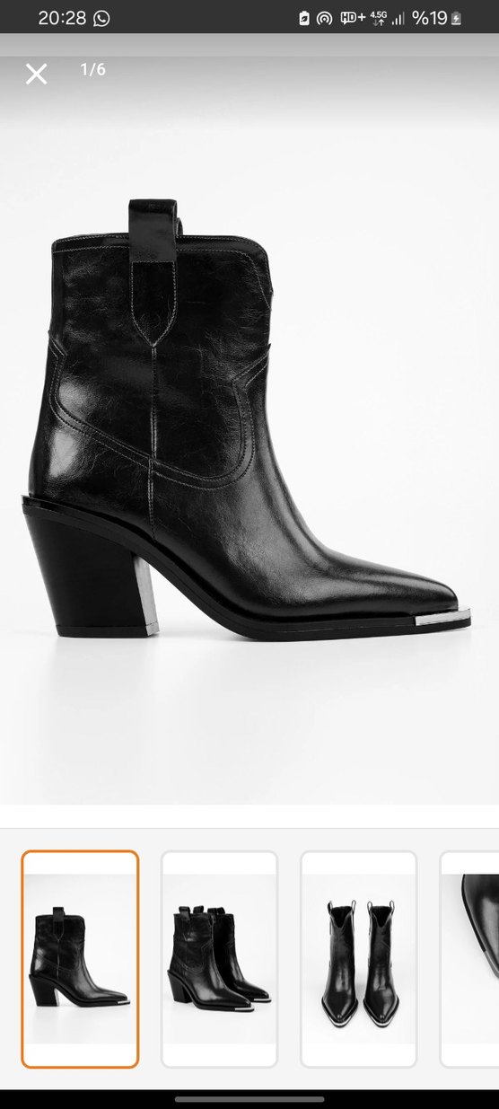 Shoeberry Siyah Parlak Deri Kadın Topuklu Bot - Görsel 2