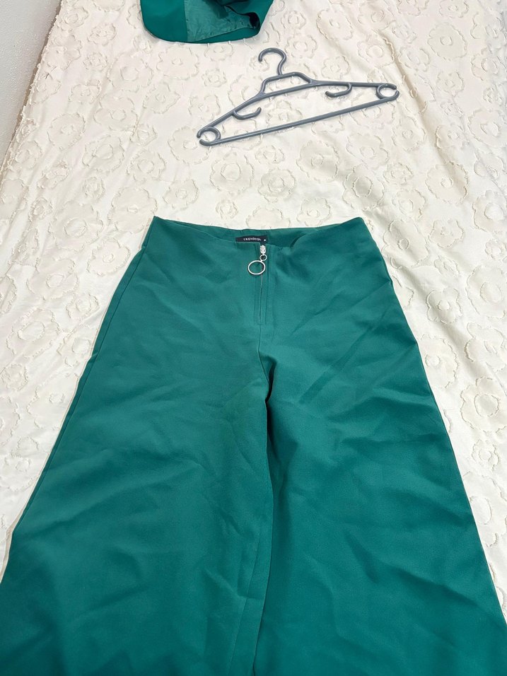 trendyol milla zümrüt yeşili blazer pantolon takım - Görsel 3