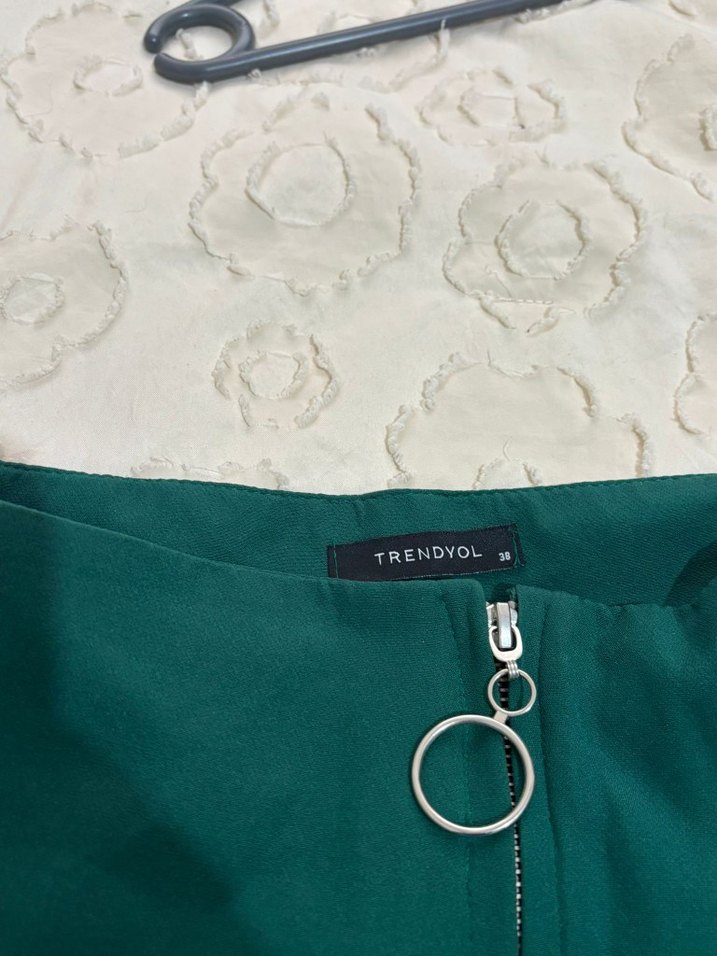 trendyol milla zümrüt yeşili blazer pantolon takım - Görsel 4