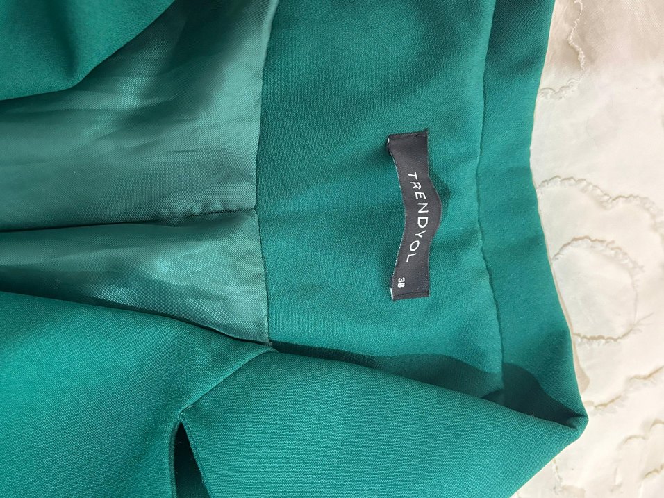 trendyol milla zümrüt yeşili blazer pantolon takım - Görsel 2