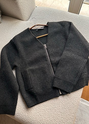 s Beden Zara V Yaka Fermuarlı Hırka