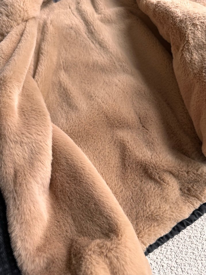 Kürklü Denim Mont - Görsel 4