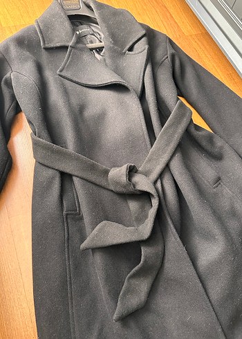 Siyah Kaşe Uzun Kaban - Görsel 2