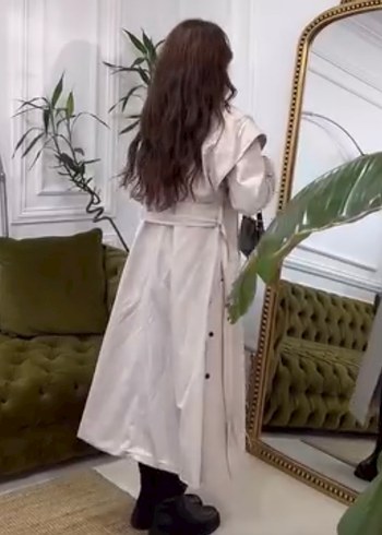 Julugol Marka Yaka Detaylı Trençkot - Görsel 8