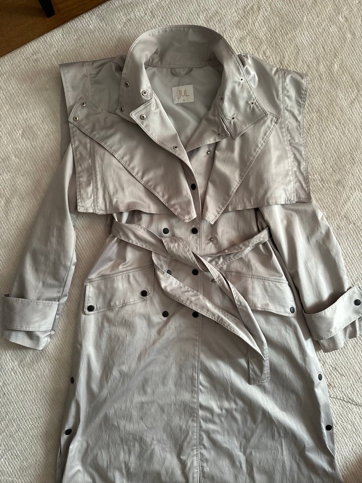 Julugol Marka Yaka Detaylı Trençkot - Görsel 2