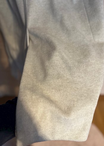 Ekru Uzun Kaşe Kaban - Görsel 7